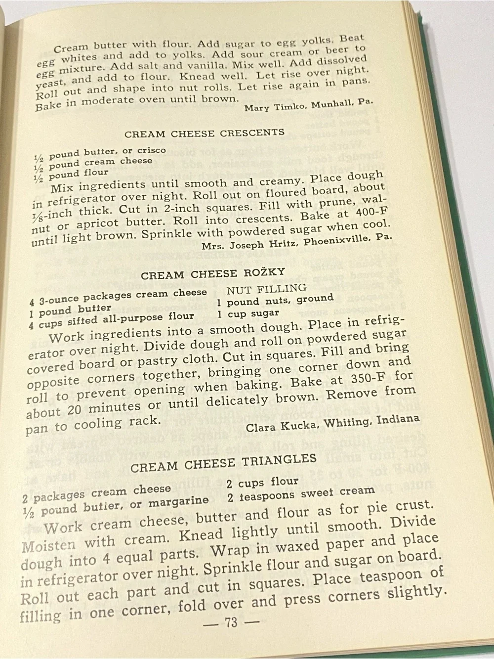 VTG Anniversary Slovak-American Cookbook 20th Printing 1978 Ethnic Recipes HC